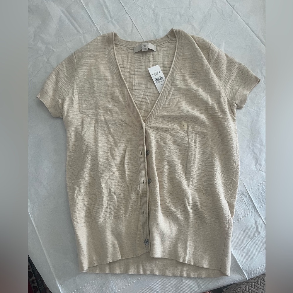 Loft cream cardigan